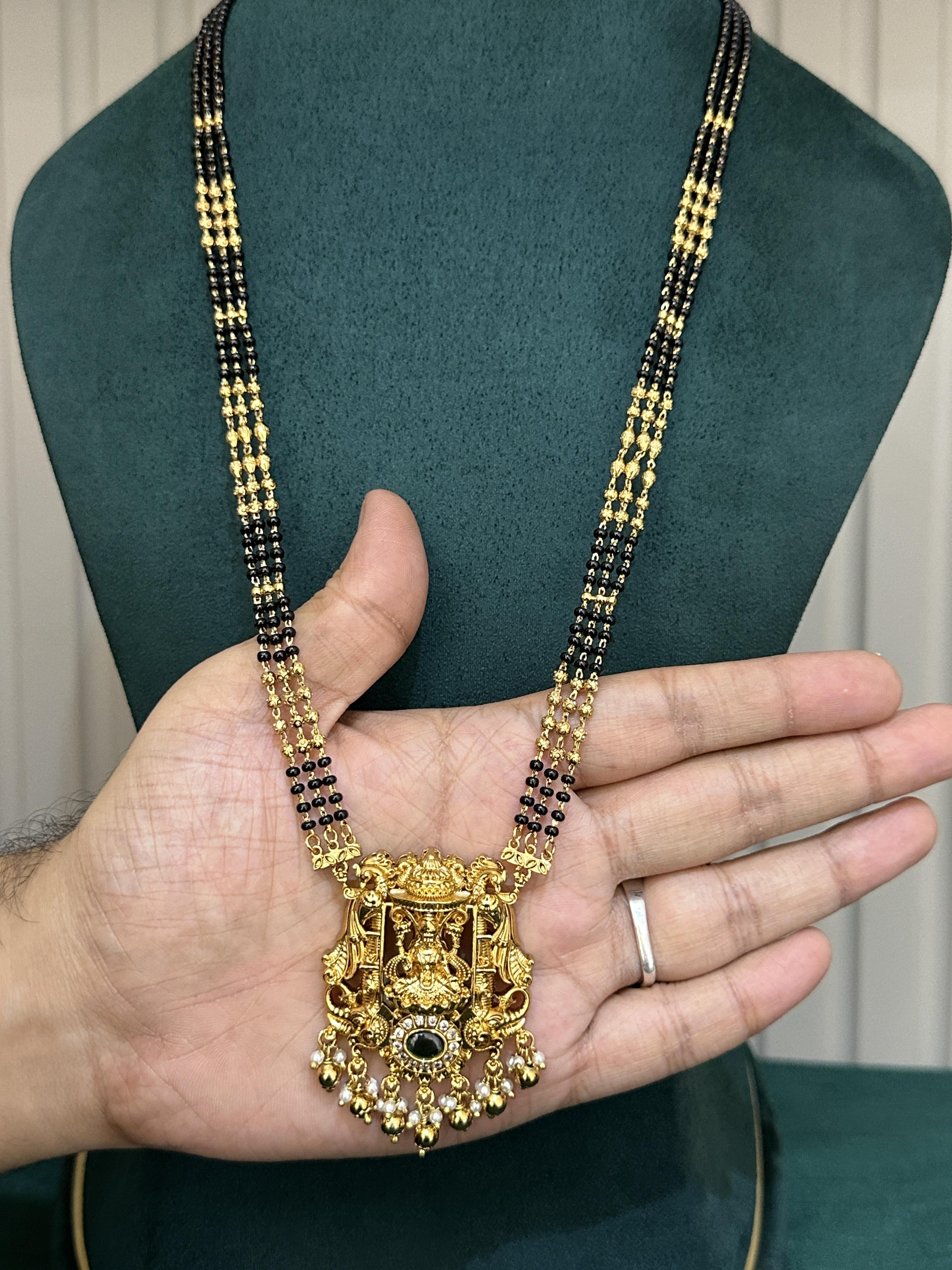 BLACK BEADS LONG 82299